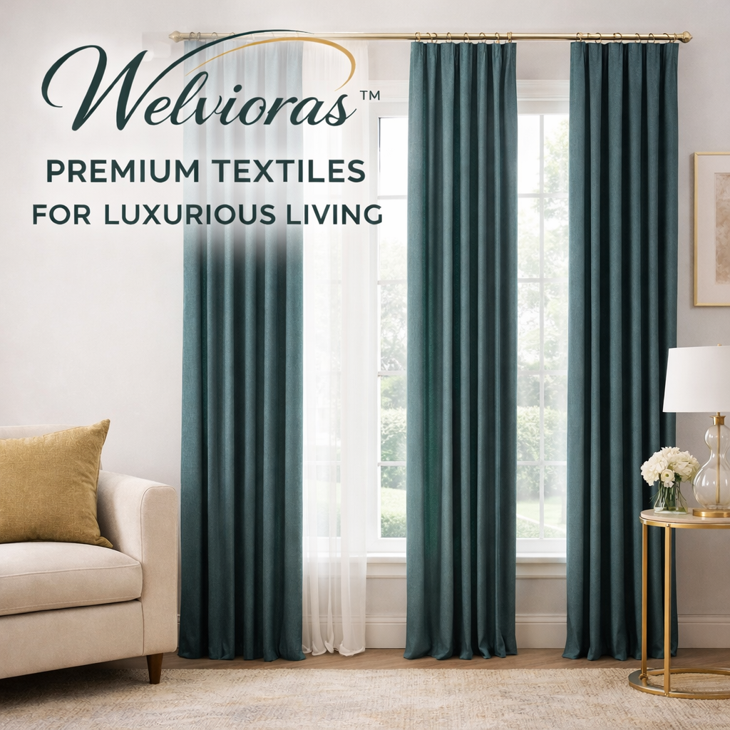 Welvioras™ Luxe Teal Curtain Set