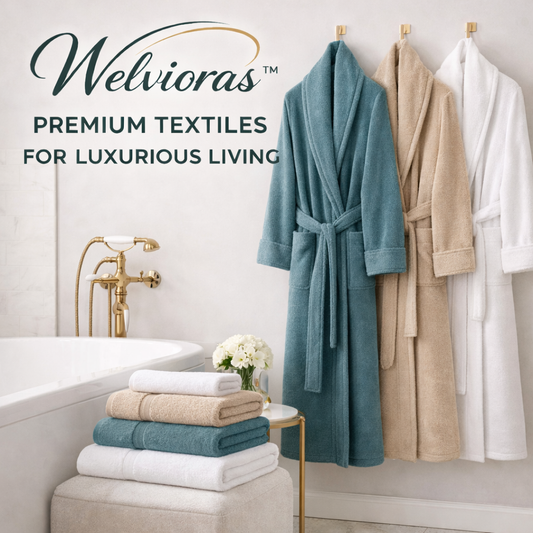 Welvioras™ Premium Bathrobe & Towel Set