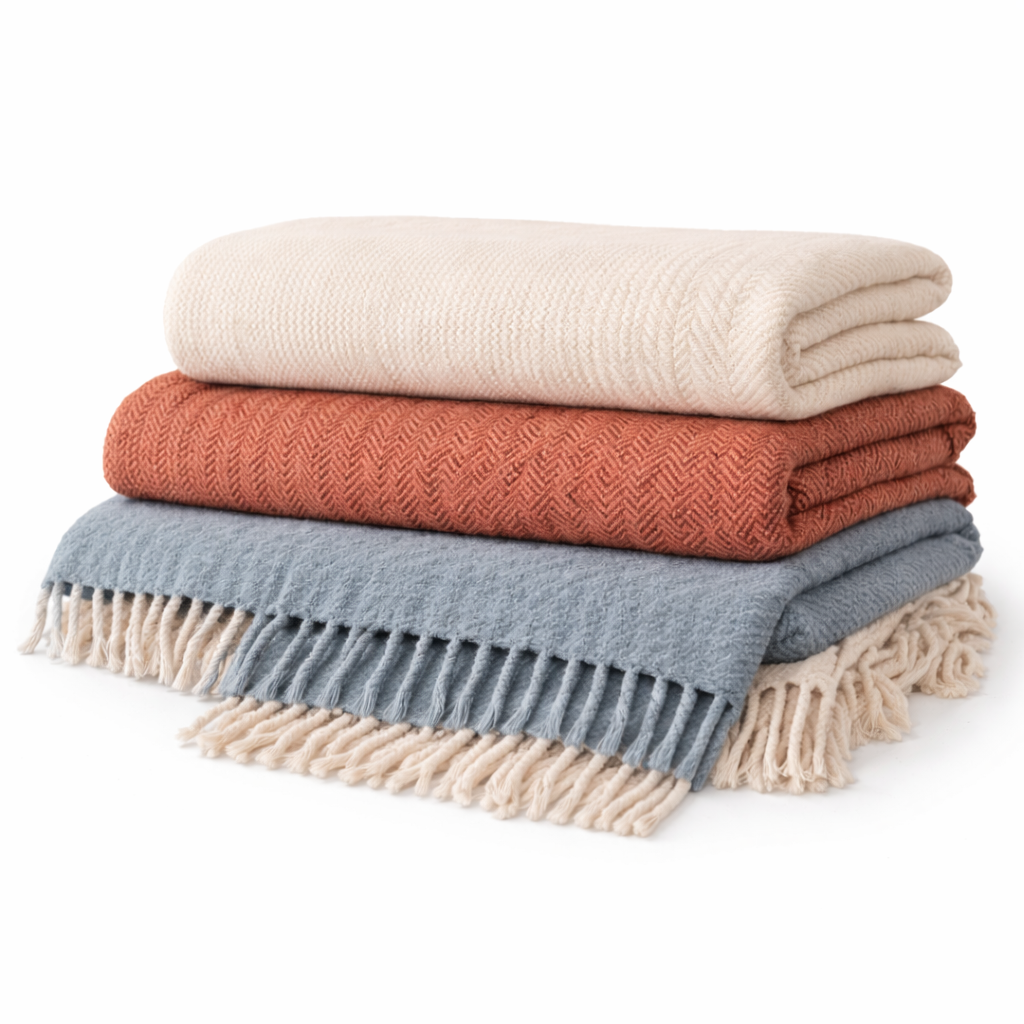 Welvioras™ Cozy Fringe Throw Blanket Set