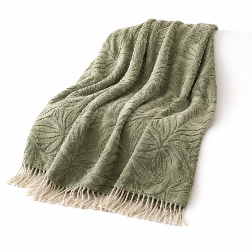 Welvioras™ Artisan Woven Botanical Throw